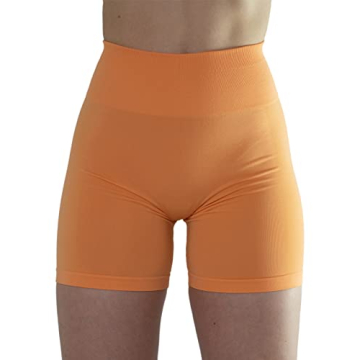 Bright Colors Summer Workout Shorts for Women in Papaya