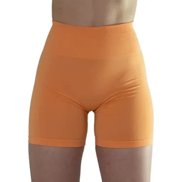 Bright Colors Summer Workout Shorts for Women in Papaya