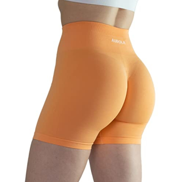 Bright Colors Summer Workout Shorts for Women in Papaya