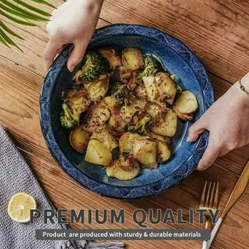 9-Inch KOOV Ceramic Pie Plate - Nebula Blue