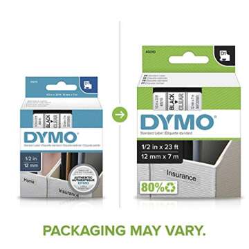 DYMO Authentic D1 Label l DYMO Labels for LabelManager, COLORPOP and LabelWriter Duo Label Makers, G...