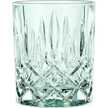Nachtmann Noblesse 10.4oz Whiskey Tumbler (Set of 2) - Elegant 4" Crystal Glassware Collection - Hea...
