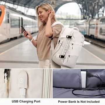 HOMIEE Travel Backpack with USB Port and Organization