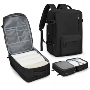 Large Travel Laptop Backpack, Expandable Flight Approved Backpack, Carry on Backpack for Women, Wate...