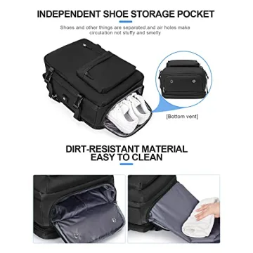 Large Travel Laptop Backpack Expandable Waterproof Carry On