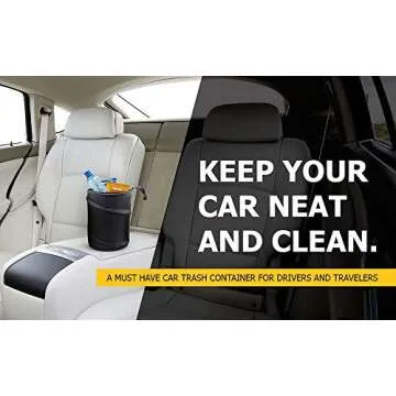 Mavoro Car Trash Can, Portable Garbage Bin, Collapsible Pop-up Water Proof Bag, Waste Basket Bin, Rubbish Bin (1 Gallon, 2 Pack)