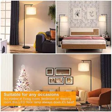 SHINE HAI LED Floor Lamp, Modern Reading Light