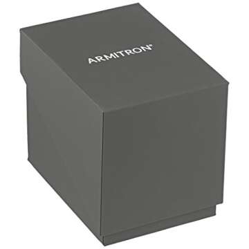 Armitron Men's Genuine Crystal Accented Leather Strap Watch