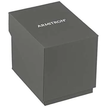 Armitron Men's Genuine Crystal Accented Leather Strap Watch