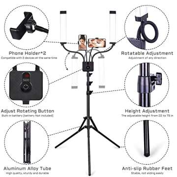 Yofuly Lash Lamp for Eyelash Extensions with Tripod