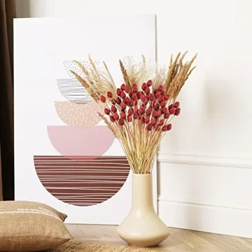 60 Pcs Red Dried Flowers for Weddings and Home Decor