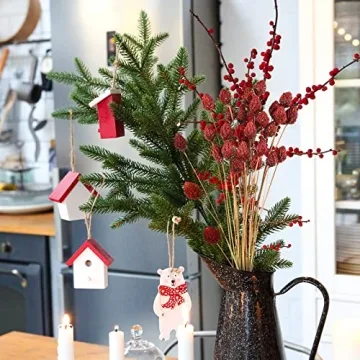 60 Pcs Red Dried Flowers for Weddings and Home Decor