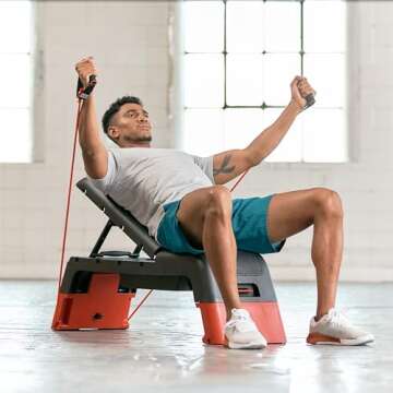 Reebok Adjustable Weight Bench and Workout Deck: Multipurpose Fitness Home Gym Bench for All Types of Training, 20+ Bench Configurations