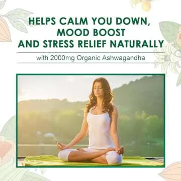 NEVISS Ashwagandha Gummies 2000mg, Feel Refreshed, Plus Proprietary Blend with L-Theanine, 5-HTP, Lemon Balm, Magnesium for Calm, Zzzs & Relaxation Support, 120 Count