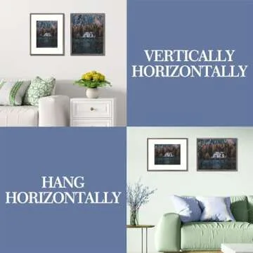 Frametory, 16x20 Picture Frame with Mat for 11x14 Picture- - Country Rustic Style - High Definition ...