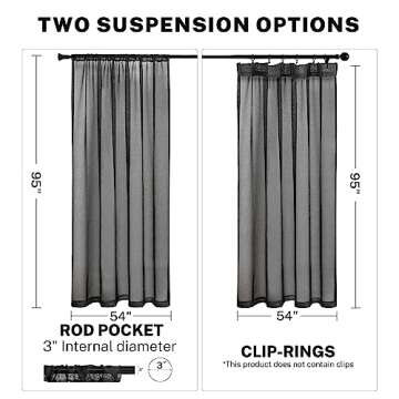 MRTREES Elegant Sheer Curtains for Home Decoration