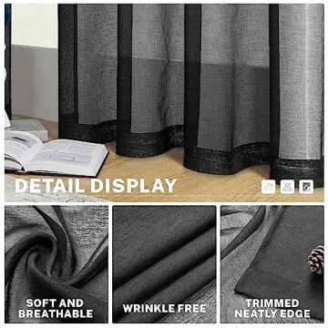 MRTREES Elegant Sheer Curtains for Home Decoration