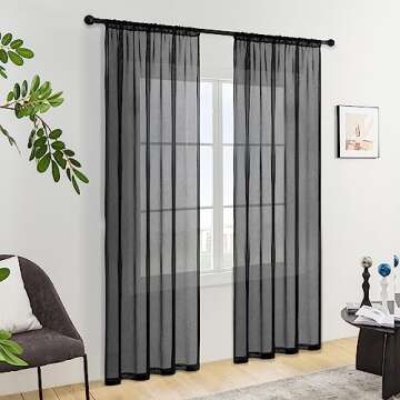 MRTREES Elegant Sheer Curtains for Home Decoration