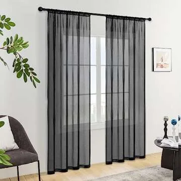 MRTREES Elegant Sheer Curtains for Home Decoration