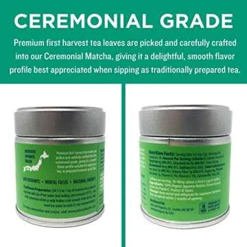 Jade Leaf Matcha Culinary + Ceremonial Matcha Bundle - Organic Matcha Green Tea Powder Culinary Pouch (30g) and Ceremonial Tin (30g)