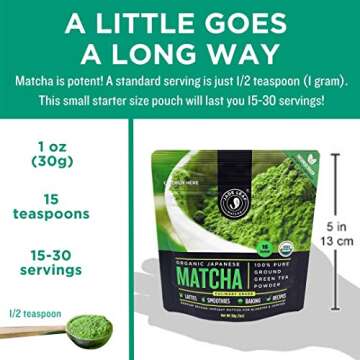 Jade Leaf Matcha Culinary + Ceremonial Matcha Bundle - Organic Matcha Green Tea Powder Culinary Pouch (30g) and Ceremonial Tin (30g)
