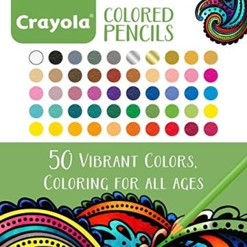 Crayola Adult Colored Pencils Set with 50 Colors