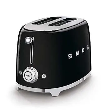 Smeg 50's Retro 4-Slice Toaster in Sleek Black