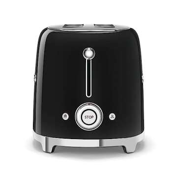 Smeg 50's Retro 4-Slice Toaster in Sleek Black