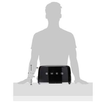 Smeg 50's Retro 4-Slice Toaster in Sleek Black