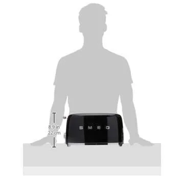 Smeg 50's Retro 4-Slice Toaster in Sleek Black