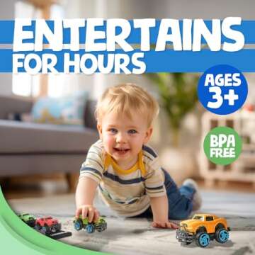 Skoolzy 36-Piece Alphabet Cars - Alphabet Learning Toys with Felt Track Set for ABC Recognition - Ideal Manipulatives for Preschoolers, 3 Year Old Boy Gift, and Toys for 2 Year Old Boys