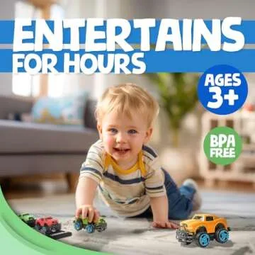 Skoolzy 36-Piece Alphabet Cars - Alphabet Learning Toys with Felt Track Set for ABC Recognition - Ideal Manipulatives for Preschoolers, 3 Year Old Boy Gift, and Toys for 2 Year Old Boys