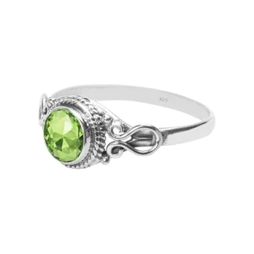 Peridot Stone Handmade Ring in 925 Sterling Silver