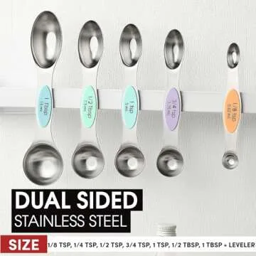 Spring Chef Stainless Steel Magnetic Measuring Spoons Set