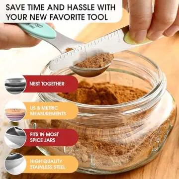Spring Chef Stainless Steel Magnetic Measuring Spoons Set