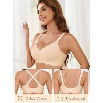 IHOIU Womens Wireless Push Up Bras for Everyday Comfort