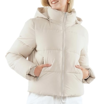 Stylish Warm PUFFIT Women's Cropped Puffer Jacket