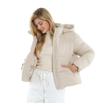 Stylish Warm PUFFIT Women's Cropped Puffer Jacket