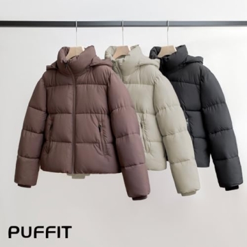 Stylish Warm PUFFIT Women's Cropped Puffer Jacket