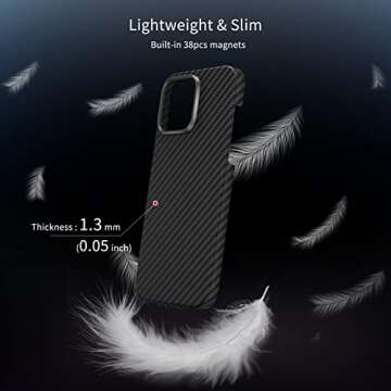 Magnetic Carbon Fiber Case for iPhone 14 Pro