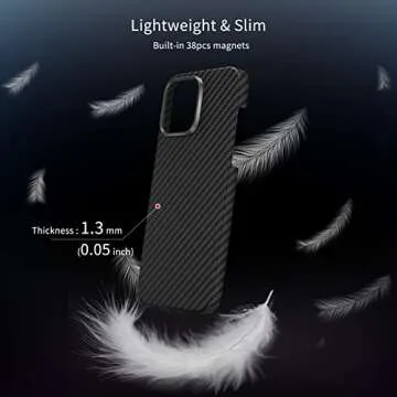 Magnetic Carbon Fiber Case for iPhone 14 Pro