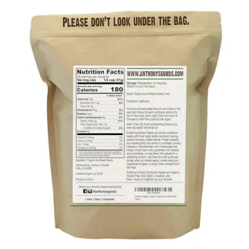 Anthony's Organic Hulled Sunflower Seeds - Healthy Snack & Baking