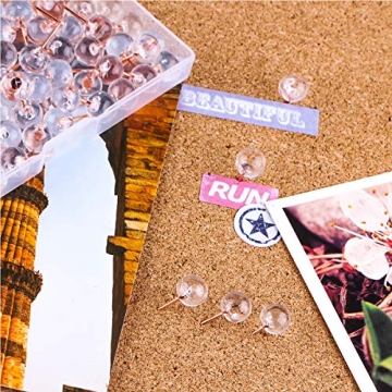 Yalis Push Pins 100-Count Rose Gold Map Tacks for All Events