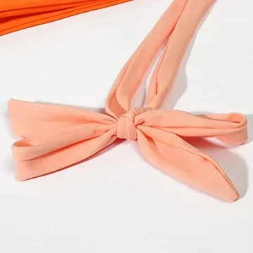 MOOSLOVER Women One Shoulder High Waisted Bikini Set