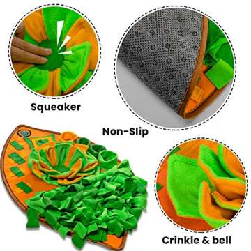 AWOOF Snuffle Mat for Dogs, Dog Cats Nosework Feeding Mat, Pet Interactive Dog Puzzle Toys Encourage...