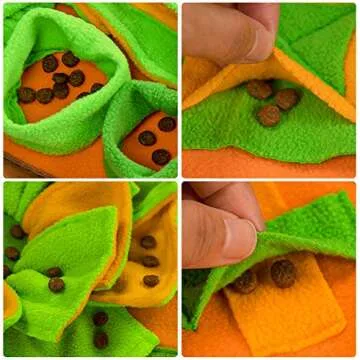 AWOOF Snuffle Mat for Dogs, Dog Cats Nosework Feeding Mat, Pet Interactive Dog Puzzle Toys Encourages Natural Foraging Skills for Training and Stress Relief