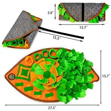 AWOOF Snuffle Mat for Dogs, Dog Cats Nosework Feeding Mat, Pet Interactive Dog Puzzle Toys Encourages Natural Foraging Skills for Training and Stress Relief