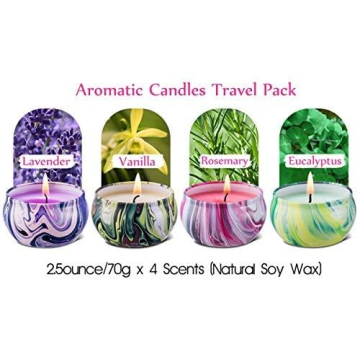 Soy Wax Aromatherapy Candles Gift Set for Relaxation