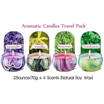 Soy Wax Aromatherapy Candles Gift Set for Relaxation
