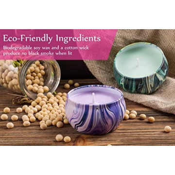 Soy Wax Aromatherapy Candles Gift Set for Relaxation